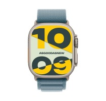 Apple Watch Ultra 3 GPS + Cellular 49mm Titan natur Alpine Loop hellblau M Image